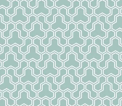Seamless Vector Abstract Pattern With Hexagonal Shapes Illustration