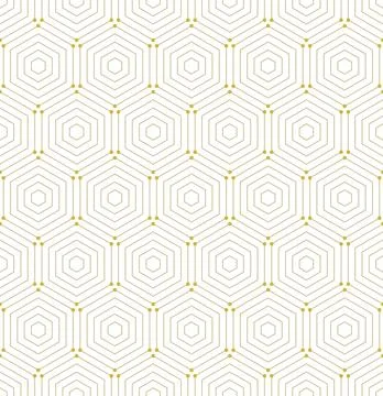 Seamless Vector Abstract Pattern With Hexagonal Shapes Stockillustratie