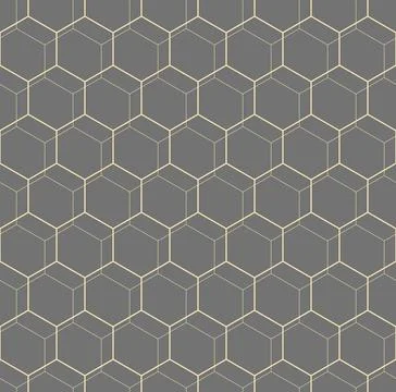 Seamless Vector Abstract Pattern With Hexagonal Shapes 스톡 일러스트