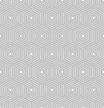 Seamless Vector Abstract Pattern With Hexagonal Shapes Stock Illustration