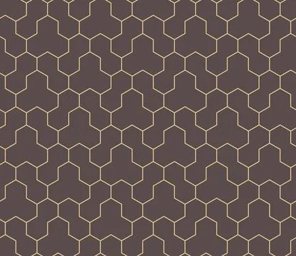 Seamless Vector Abstract Pattern With Hexagonal Shapes Stockillustratie
