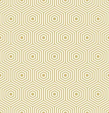 Seamless Vector Abstract Pattern With Hexagonal Shapes Ilustração Stock