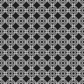 Seamless Vector Abstract Pattern With Octagonal Shapes Stock Illustration