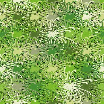 Seamless vector abstract pattern with organic green shapes Stock Illustration