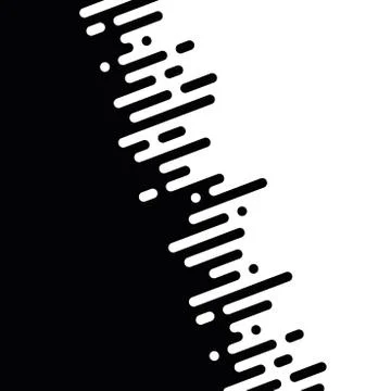 Seamless vector abstract transition of two colors. Rounded lines blended in Stock Illustration