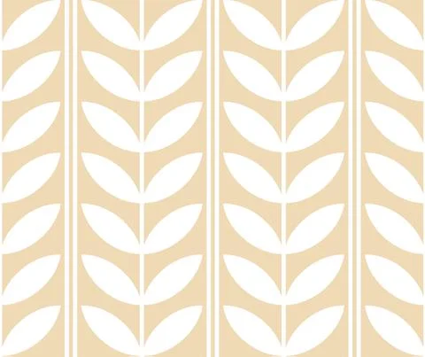 Seamless vector and raster pattern. Background from wheat ears. Stock Illustration