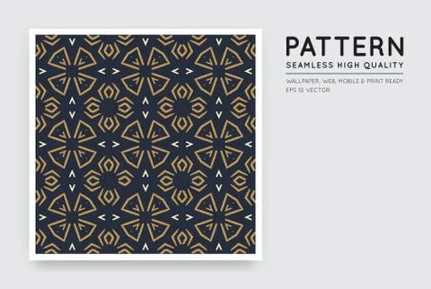 Seamless Vector Arabian Style Abstract Pattern Stock Illustration