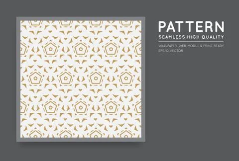 Seamless Vector Arabian Style Abstract Pattern Stock Illustration