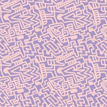 Seamless vector artwork with aztec ethnic abstract pattern Stock Illustration