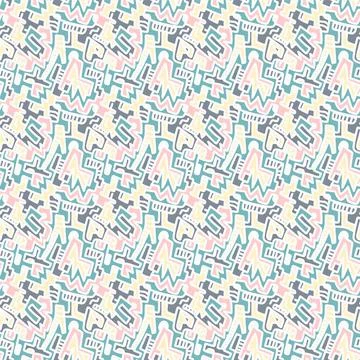 Seamless vector artwork with aztec ethnic abstract pattern Illustrazione stock