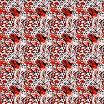 Seamless vector artwork with hand drawn wave abstract unique pattern 스톡 일러스트