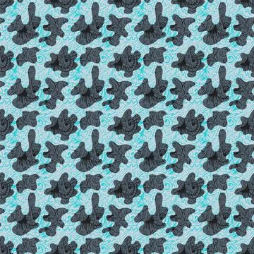 Seamless vector artwork with hand drawn wave abstract unique pattern 스톡 일러스트