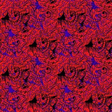 Seamless vector artwork with hand drawn wave abstract unique pattern 스톡 일러스트