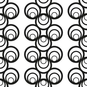 Seamless vector background. Black and white texture. Graphic modern pattern. Stock Illustration