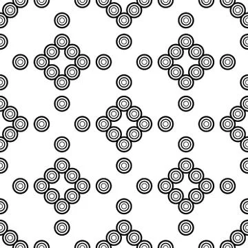 Seamless vector background. Black and white texture. Graphic modern pattern. Stock Illustration