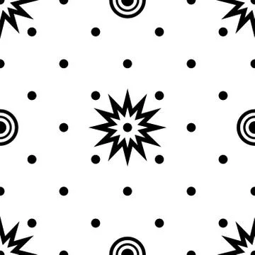 Seamless vector background. Black and white texture. Graphic modern pattern. Stock Illustration