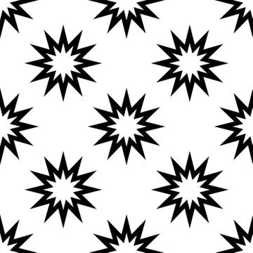 Seamless vector background. Black and white texture. Graphic modern pattern. Stock Illustration