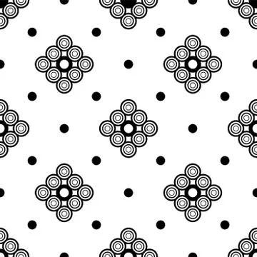 Seamless vector background. Black and white texture. Graphic modern pattern. Stock Illustration