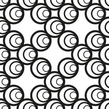 Seamless vector background. Black and white texture. Graphic modern pattern. Stock Illustration