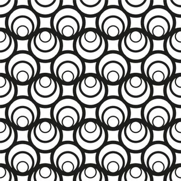 Seamless vector background. Black and white texture. Graphic modern pattern. Stock Illustration