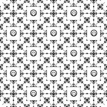 Seamless vector background. Black and white texture. Graphic modern pattern. Stock Illustration