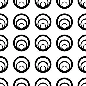 Seamless vector background. Black and white texture. Graphic modern pattern. Stock Illustration