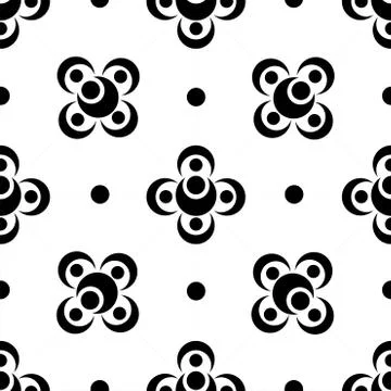 Seamless vector background. Black and white texture. Graphic modern pattern. Stock Illustration