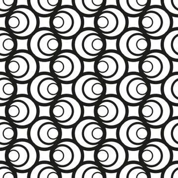 Seamless vector background. Black and white texture. Graphic modern pattern. Stock Illustration