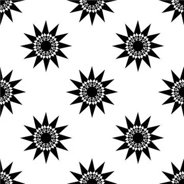 Seamless vector background. Black and white texture. Graphic modern pattern. Stock Illustration