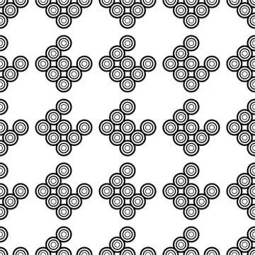 Seamless vector background. Black and white texture. Graphic modern pattern. Stock Illustration