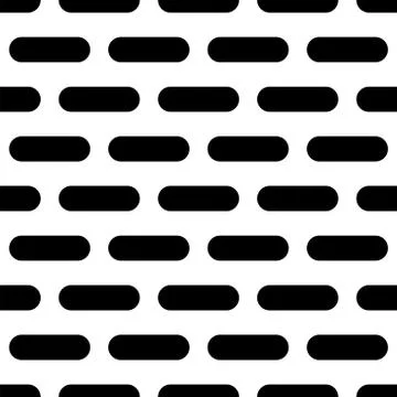 Seamless vector background. Black and white texture. Graphic modern pattern. Stock Illustration