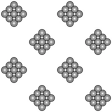 Seamless vector background. Black and white texture. Graphic modern pattern. Stock Illustration