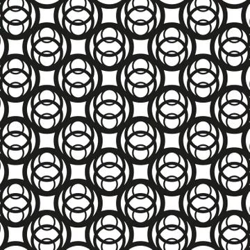 Seamless vector background. Black and white texture. Graphic modern pattern. Stock Illustration