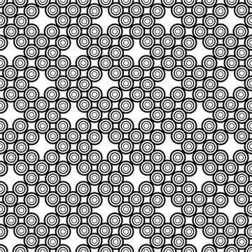 Seamless vector background. Black and white texture. Graphic modern pattern. Stock Illustration