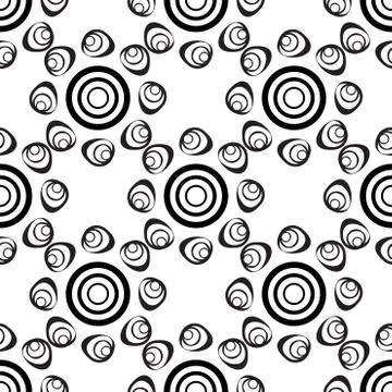 Seamless vector background. Black and white texture. Graphic modern pattern. Stock Illustration