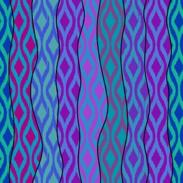 Seamless vector background in the bohemian style. Stock Illustration