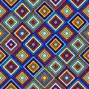 Seamless vector background in the bohemian style. Stock Illustration