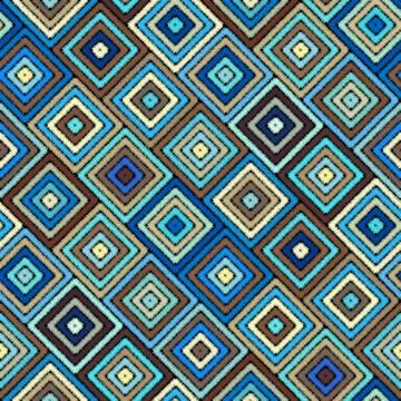 Seamless vector background in the bohemian style. Stock Illustration