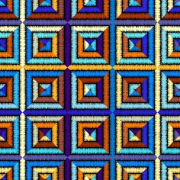 Seamless vector background in the bohemian style. Stock Illustration