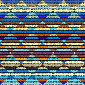 Seamless vector background in the bohemian style. Stock Illustration