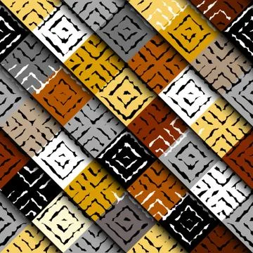 Seamless vector background in the bohemian style. Stock Illustration