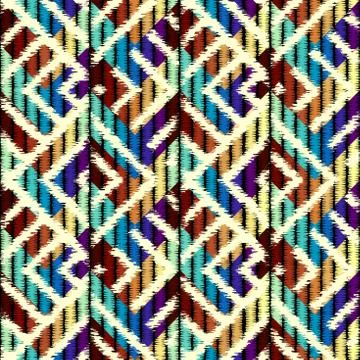Seamless vector background in the bohemian style. Stock Illustration