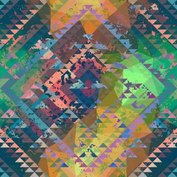 Seamless vector background in the bohemian style. Stock Illustration