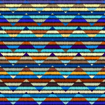 Seamless vector background in the bohemian style. Stock Illustration