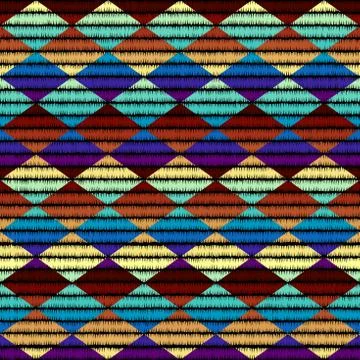Seamless vector background in the bohemian style. Stock Illustration