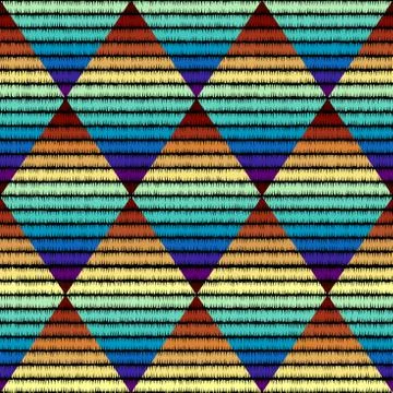 Seamless vector background in the bohemian style. Illustrazione stock