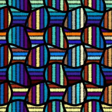 Seamless vector background in the bohemian style. Stock Illustration
