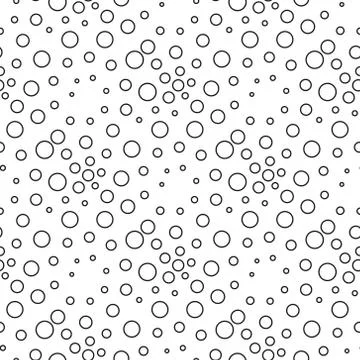 Seamless vector background of bubbles of different sizes Stock Illustration