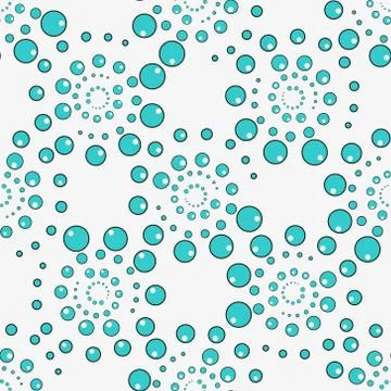 Seamless vector background of bubbles Stock Illustration