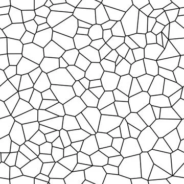 Seamless Vector Background from cells. Irregular Mosaic backdrop. Voronoi pat Stock Illustration